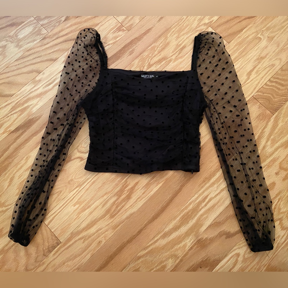 Nasty Gal Top Polka Dots